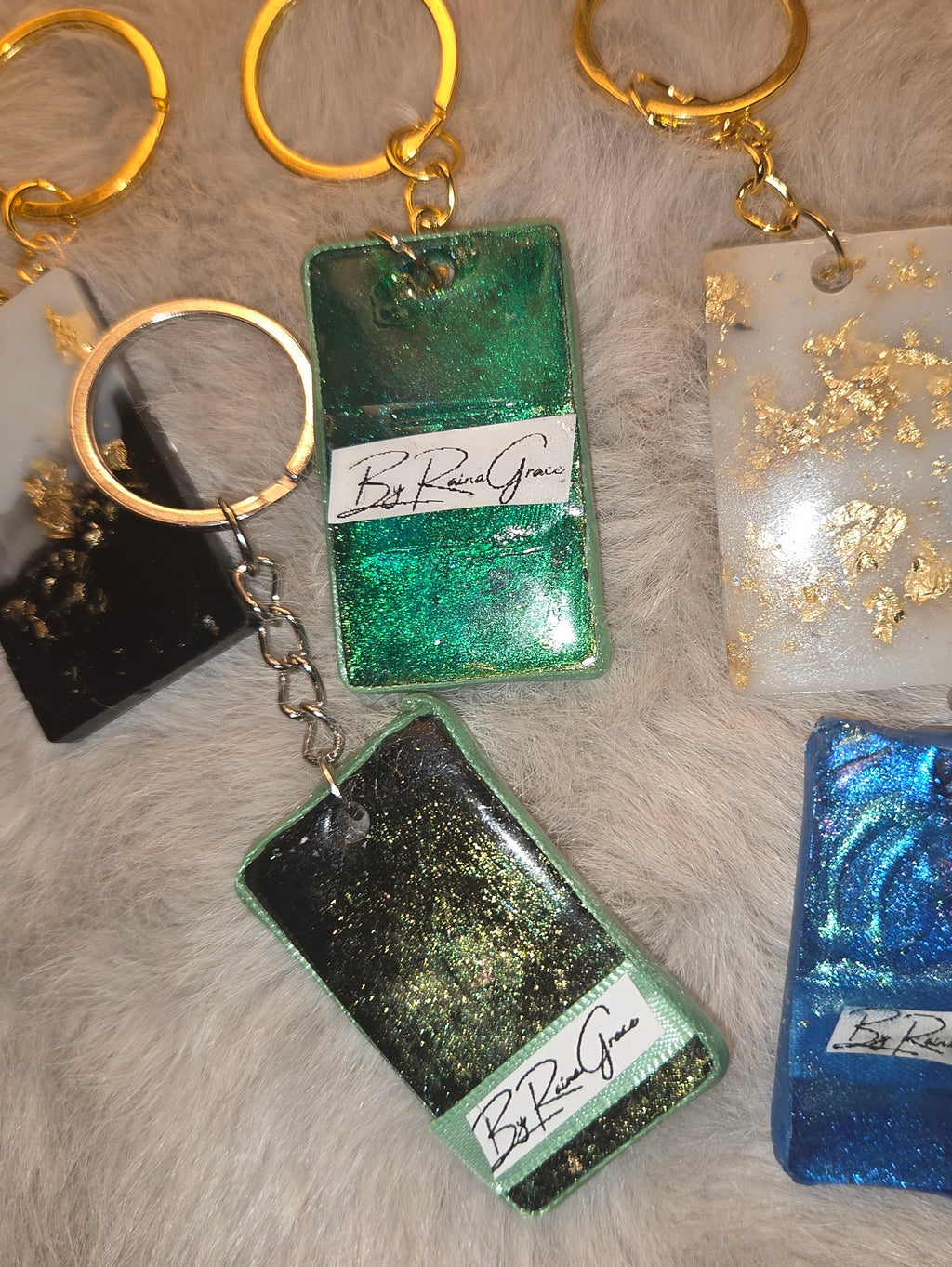 Customizable Pre-Programmed NFC Keychains | Handmade Resin | Social Media & Links
